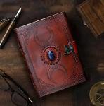 Moon Blue Lapis Vintage Leather Journal for Wizards