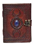 Moon Blue Lapis Vintage Leather Journal for Wizards