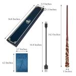 Rechargeable Light Up Wizard Wand with Spellbook