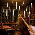 Floating Candles with Wand - 12 Flameless LED