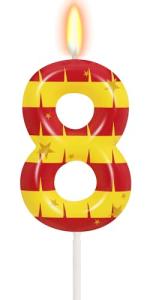 Wizard Birthday Candles - Number 8 Cake Toppers