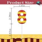 Wizard Birthday Candles - Number 8 Cake Toppers