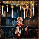 Magical Floating Candles with Wand Decorations Set