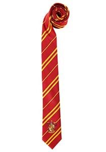 elope Gryffindor Harry Potter Classic Necktie - Satin Fabric with House Crest - UNISIZE - Red