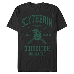 Harry Potter Men's Slytherin Quidditch Seeker T-Shirt, Black, Medium