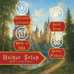 Unique Harry Potter Party Kit | Deluxe Party For 16 | Officially Licensed | Plates, Napkins, Paper Table Cover, Decor Kit | Wizard Birthday Decorations For Kids, Fast Setup, Cohesive Party Look