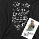 Dumbledore Happiness Quote Hoodie with Stickers