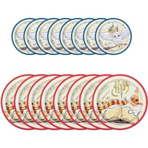 Unique Harry Potter Party Supplies | Plates Combo | Serves 8 | Officially Licensed | Plates | Wizard Theme Dinner & Dessert Plates For Birthday Parties, Snack Tables, Kids Events, Easy Cleanup