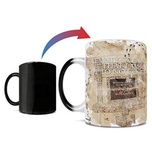 Harry Potter - Marauder's Map - One 11 oz Morphing Mugs Color Changing Heat Sensitive Ceramic Mug – Image Revealed When HOT Liquid Is Added! – Officially Licensed Merchandise