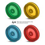 JoyJolt Harry Potter House Crests Glass Tumblers with Lids and Straws, 16oz Glass Cups with Lids and Straws, Can Shaped Drinking Glasses Set of 4, Hogwarts Cup, Harry Potter Merchandise