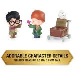 Wizarding World Harry Potter, Micro Magical Moments Action Figures Set with Harry, Ron, Hedwig & Display Case, Kids Toys for Ages 6 and up