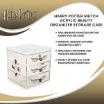 Ukonic Harry Potter Snitch Acrylic Beauty Organizer Jewelry Box Display Case Container - Trinket Tray For Necklaces, Rings, Bracelets - Home Decor Room Essentials - Wizarding World Gifts