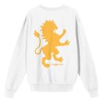 Bioworld Harry Potter Gryffindor Mascot Adult White Crew Neck Long Sleeve Sweatshirt-Medium