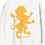 Bioworld Harry Potter Gryffindor Mascot Adult White Crew Neck Long Sleeve Sweatshirt-Medium