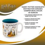 Silver Buffalo Harry Potter Hogwarts All Over Icons Destination Ceramic Camper Mug | Wizarding World Gifts And Collectibles | Holds 20 Ounces