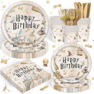 120 Pcs Harry Potter Wizard Party Supplies Set