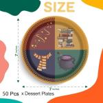 50 Magical Wizard School Party Paper Plates