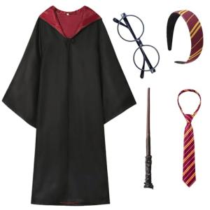 Women’s Wizard Costume with Robe, Headband, Tie