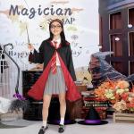 Women’s Wizard Costume with Robe, Headband, Tie