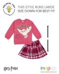 Harry Potter Girls' Fleece Sweatshirt & Plaid Skirt