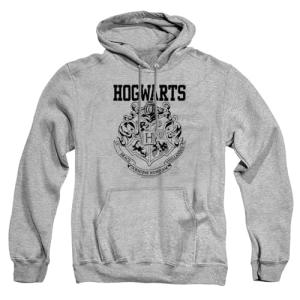 Harry Potter Hogwarts Logo Hoodie - Gray Small