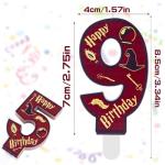 Harry Potter Birthday Candles - Number 6 Cake Topper