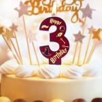 Harry Potter Birthday Candles - Number 6 Cake Topper