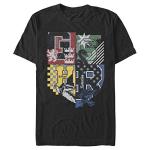 Harry Potter Men's House Crests T-Shirt, Black