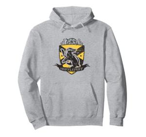 Hufflepuff Quidditch Distressed Shield Hoodie