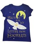 Hogwarts Letter Girls T-Shirt in Navy Blue