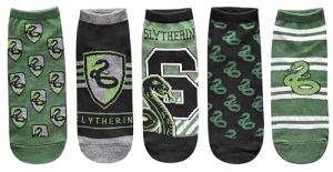 Slytherin Ankle Socks 5-Pack for Juniors/Womens Size 4-10
