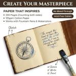 Vintage Leather Journal - Antique Harry Potter Style