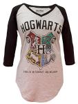 Hogwarts Crest Women's V-Neck T-Shirt - Grey