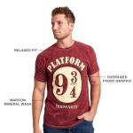 Harry Potter Platform 9 ¾ Men's Maroon T-Shirt