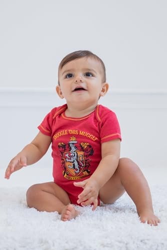 Harry Potter Baby Boys 4-Pack Bodysuits 3-6 Months