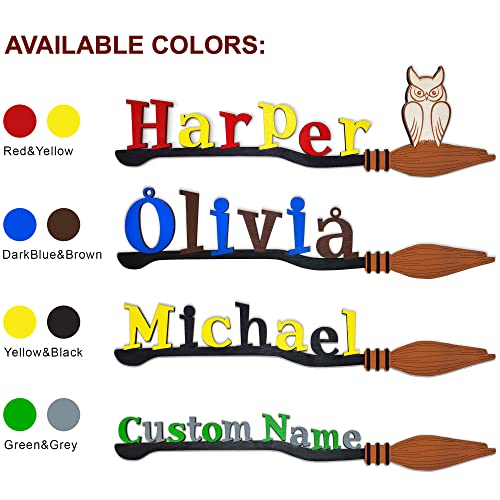 Personalized Wizard Broomstick Wall Art Decor