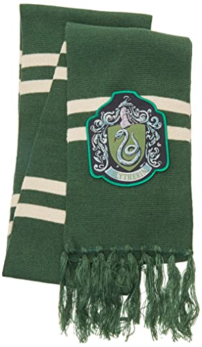 Slytherin Patch Knit Scarf, OSFM, Green