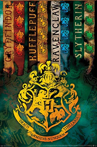 Harry Potter House Crests Wall Poster, 22.375" x 34