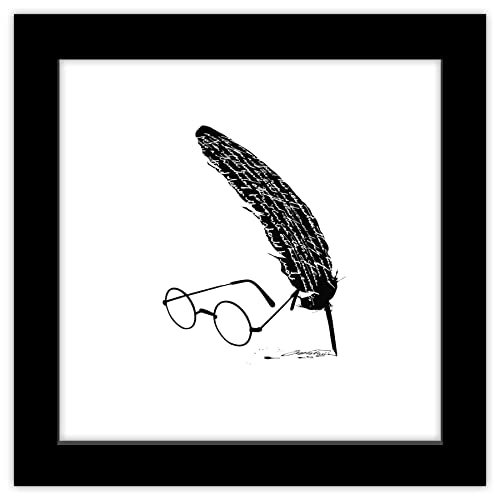 Harry Potter Glasses & Quill Wall Art - 12" x 12