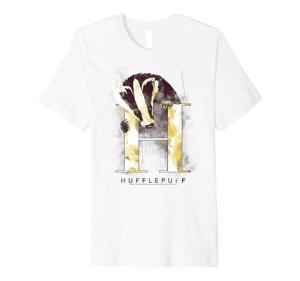 Hufflepuff House Watercolor Premium Tee - Harry Potter