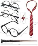 Harry Potter Wizard Costume Set with Wand and Glasses