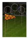 Harry Potter Quidditch Rings and Flags Lawn Decor