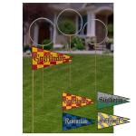 Harry Potter Quidditch Rings and Flags Lawn Decor