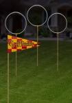 Harry Potter Quidditch Rings and Flags Lawn Decor