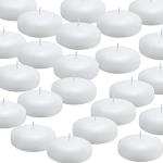 Set of 36 White Floating Candles for Events
