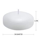 Set of 36 White Floating Candles for Events