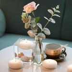 Set of 36 White Floating Candles for Events