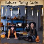 Floating LED Candles with Wand for Halloween Decor