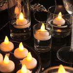 24 Pack LED Floating Candles - Waterproof Tealights