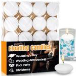 30 White Floating Candles for Parties and Decor